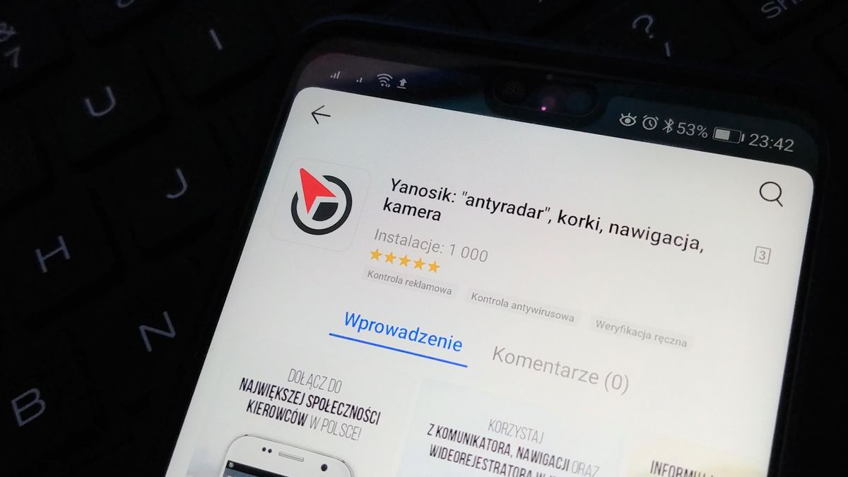 Yanosik trafił do AppGallery