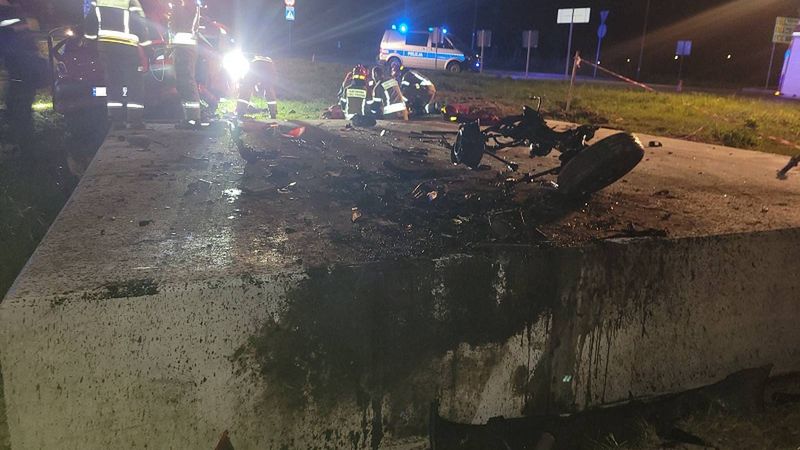 Wypadek na rondzie Paryskim w Rybniku
