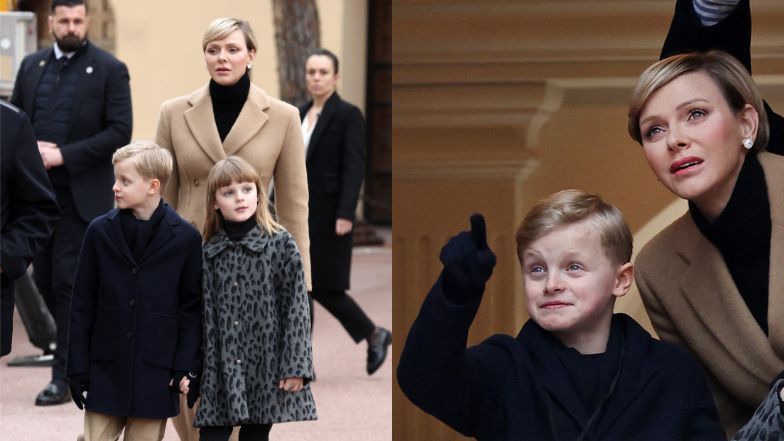 Księżna Charlene w towarzystwie dzieci 