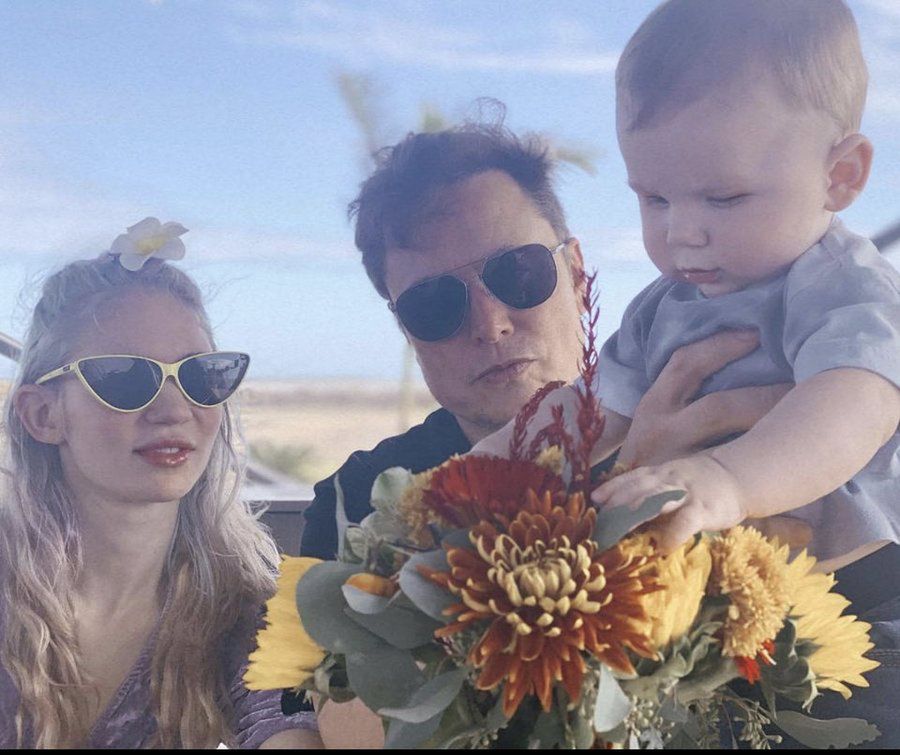 Elon Musk i Grimes z X Æ A-XII