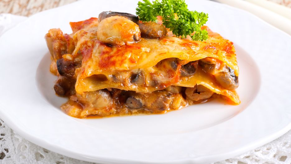 Alternatywna wersja lasagne z pogrzybkami