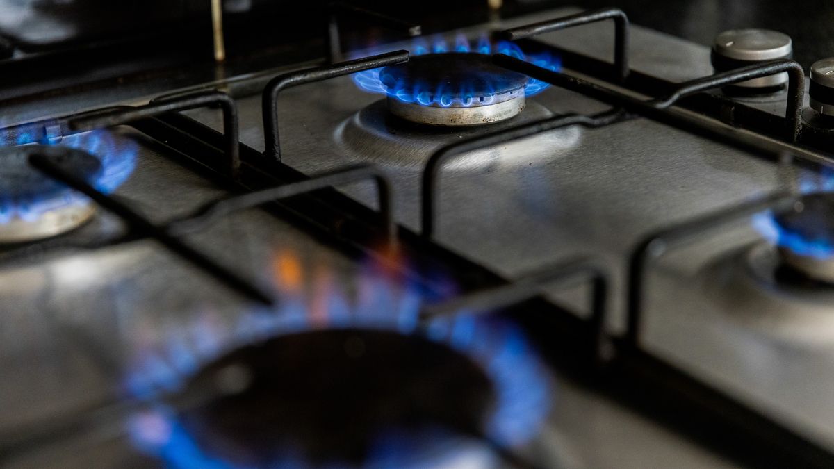 Natural gas burns on a domestic kitchen stove in London, UK, on Tuesday, Oct. 11, 2023. Prices jumped this week amid heightened anxiety over supplies, with the region on the cusp of the heating season as it faces its first cold snap in the next few days. Photographer: Betty Laura Zapata/Bloomberg via Getty Images