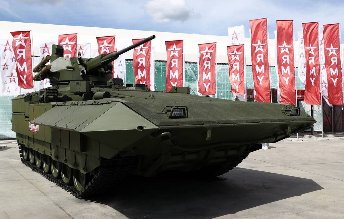 The Russian heavy infantry fighting vehicle T-15 Armata