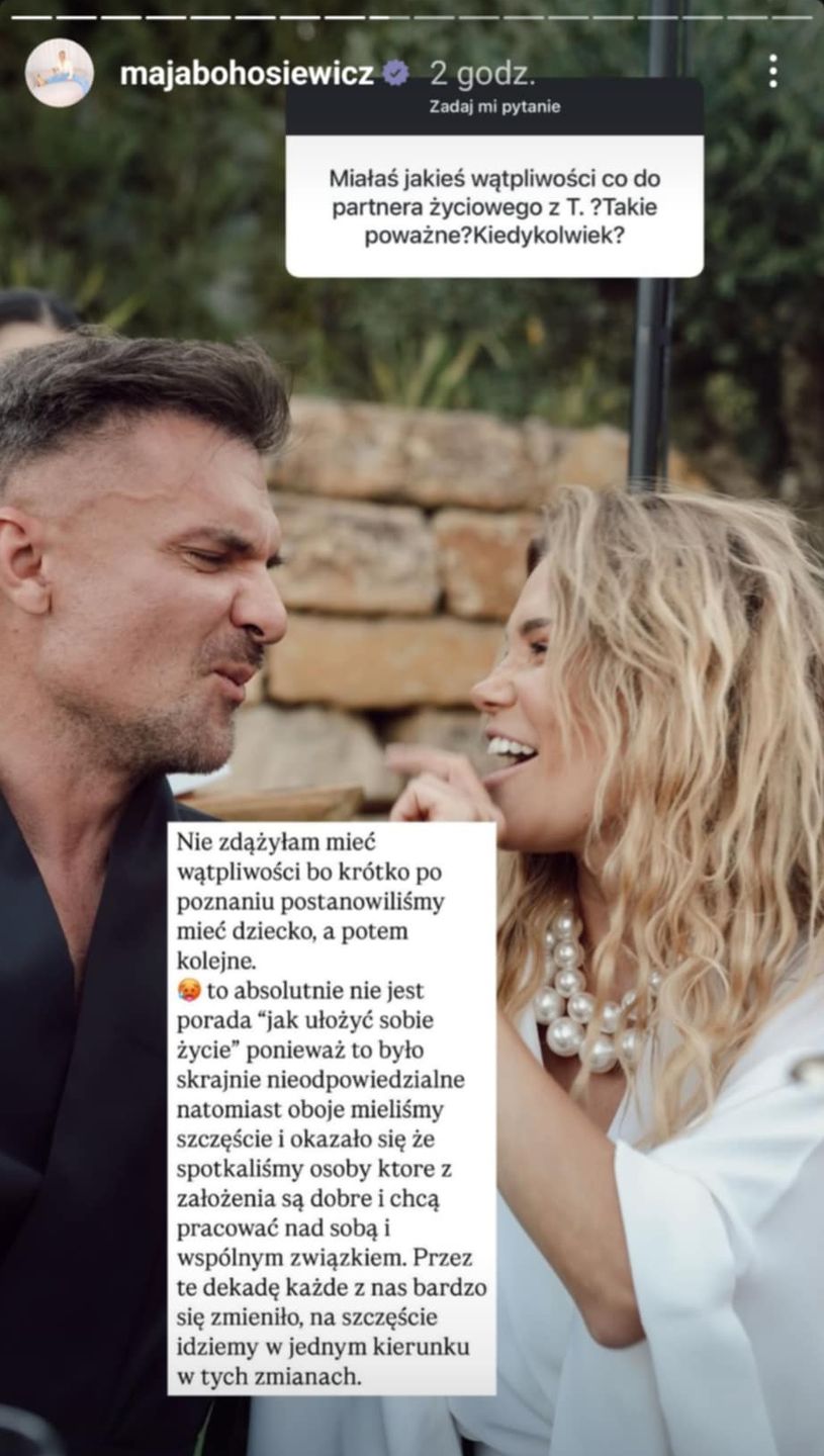Maja Bohosiewicz komplementuje męża