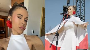 Odziana w barwy Polski Doda zaśpiewała HYMN NARODOWY i symbolicznie oddała hołd Łukaszowi Litewce (WIDEO)