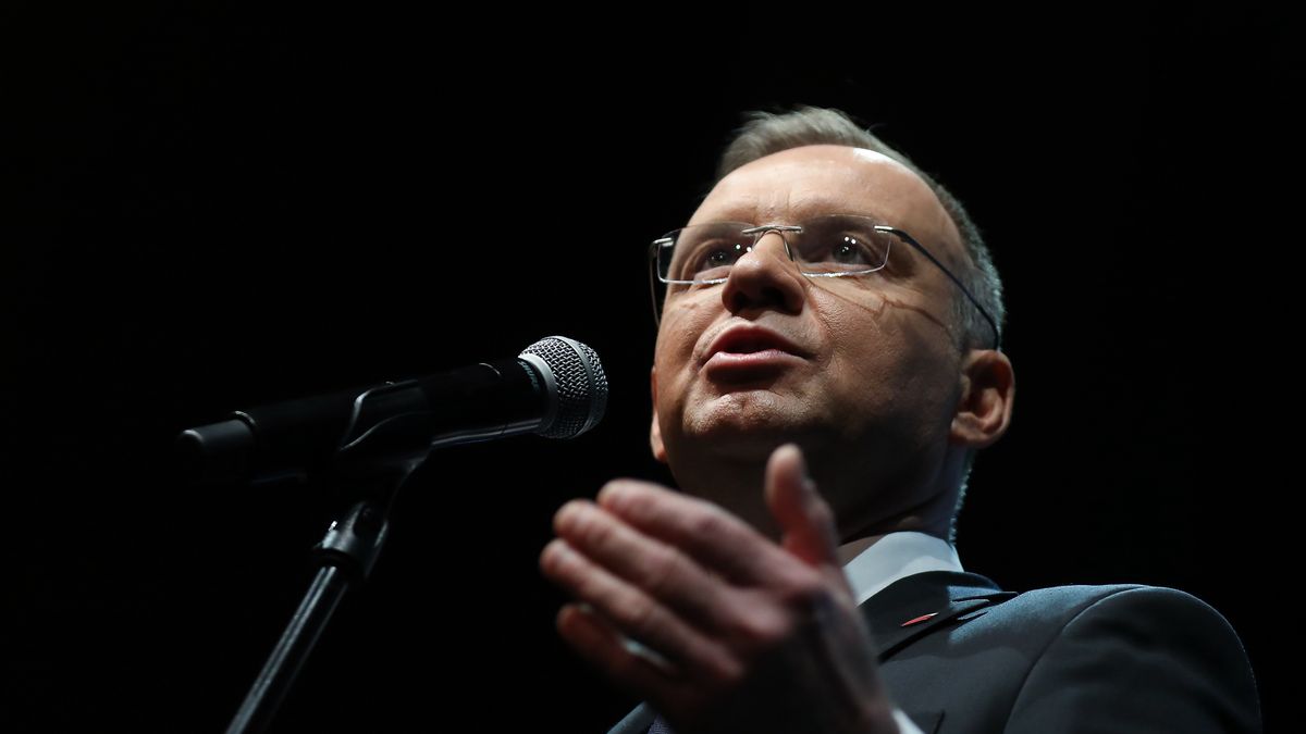 President of the Republic of Poland, Andrzej Duda, attends the Gala of the 35th Anniversary of the Scouting Association of the Republic of Poland (ZHR) at the Krakow Opera in Krakow, Poland, on November 17, 2024. The Scouting Association of the Republic of Poland (ZHR) is a scouting organization established in 1989. It refers to the ideological tradition of Polish scouting and is based on Christian values. (Photo by Klaudia Radecka/NurPhoto via Getty Images)