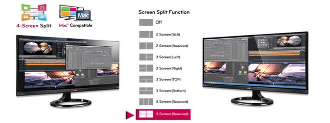 Funkcja Screen Split - monitor LG 29EA93