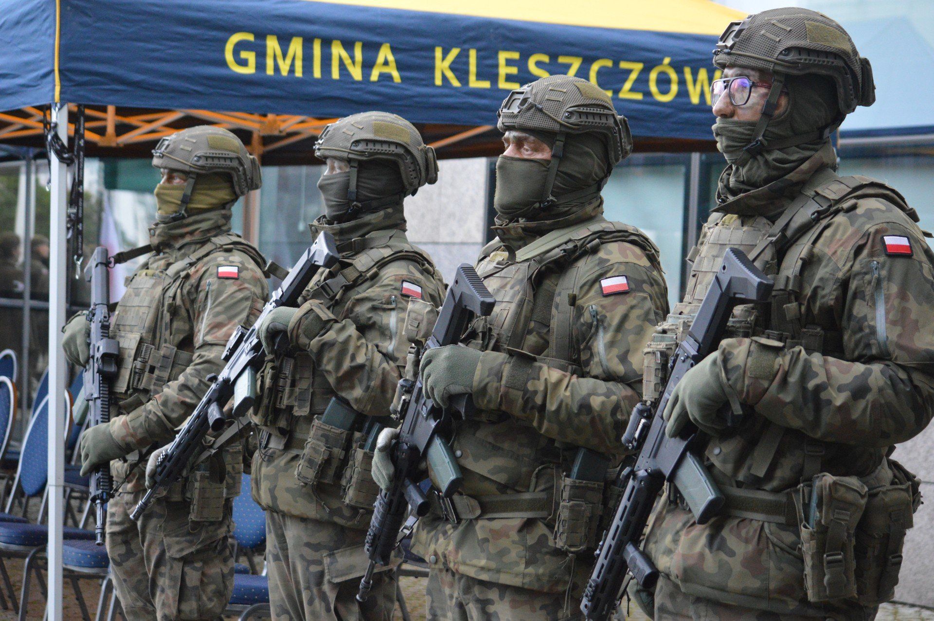 Przysięga wojskowa 9 Łódzkiej Brygady Obrony Terytorialnej w Kleszczowie