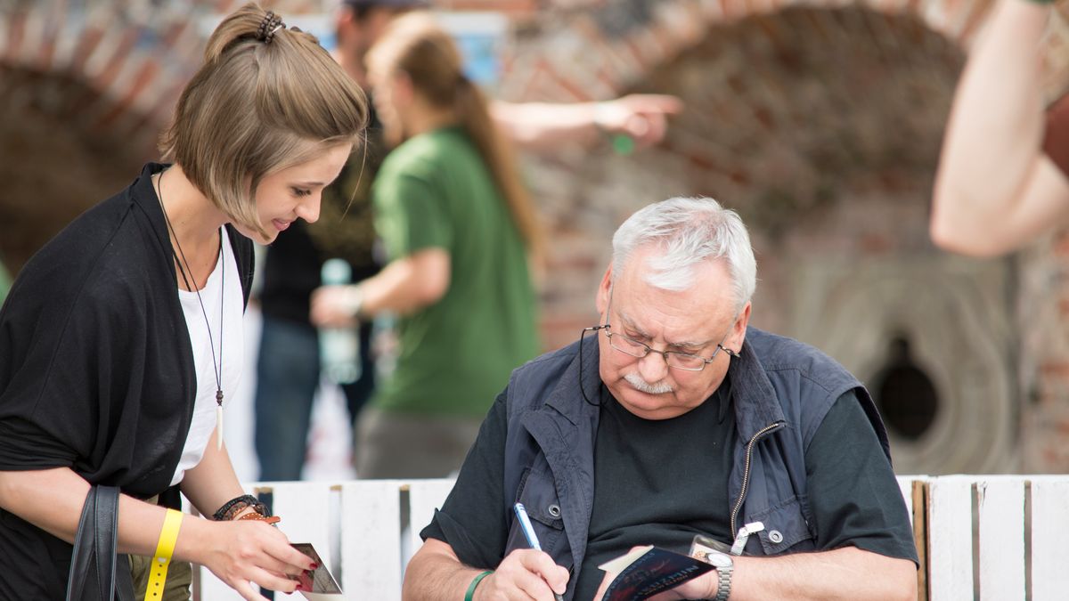 Andrzej Sapkowski we Wrocławiu, 2014 r. Źródło: Depositphotos