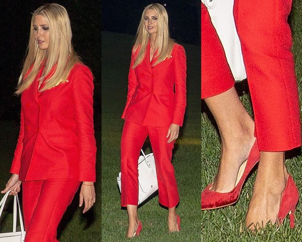 Elegancka Ivanka Trump dziobie drogimi szpilkami w trawniku