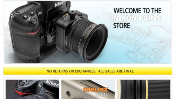 Nikon otworzył sklep z częściami do aparatów i obiektywów 1