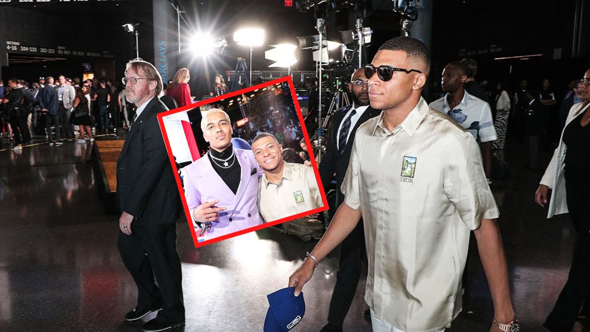 Kylian Mbappe podczas NBA Draft 2022