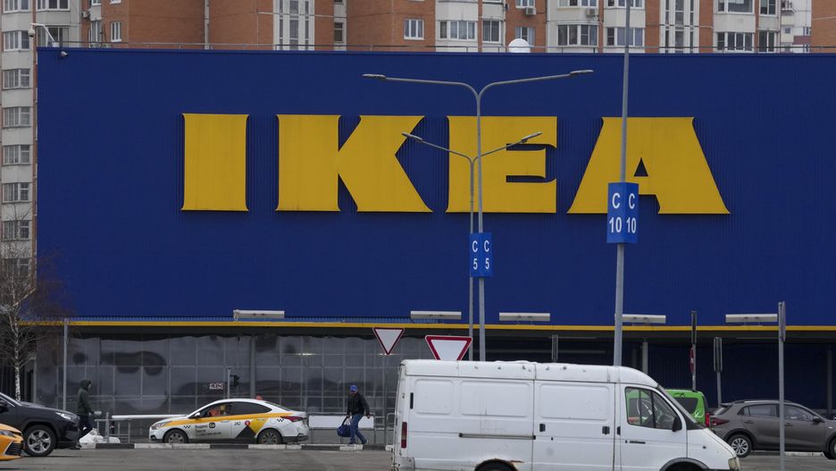 MOSCOW, RUSSIA - MARCH 04: A view of IKEA store in Russia's capital Moscow on March 04, 2022. Swedish furniture retailer IKEA is suspending all its operations in Russia and Belarus it announced on Thursday. This includes pausing export and import to and from Russia and Belarus, and suspending production operations and IKEA retail operations in Russia. Some of the customers, who had placed an order before the decision, came to the store and received their products. (Photo by Pavel Pavlov/Anadolu Agency via Getty Images)