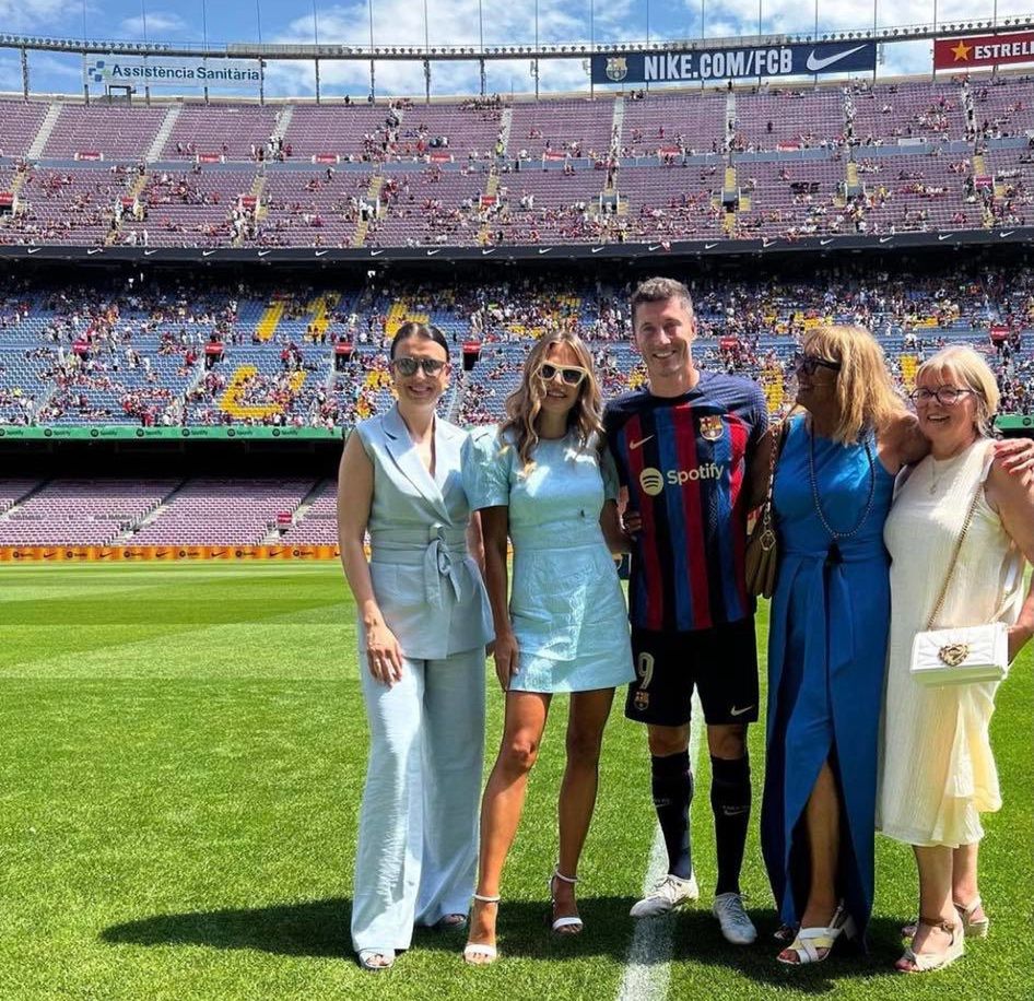 Lewandowscy na Camp Nou