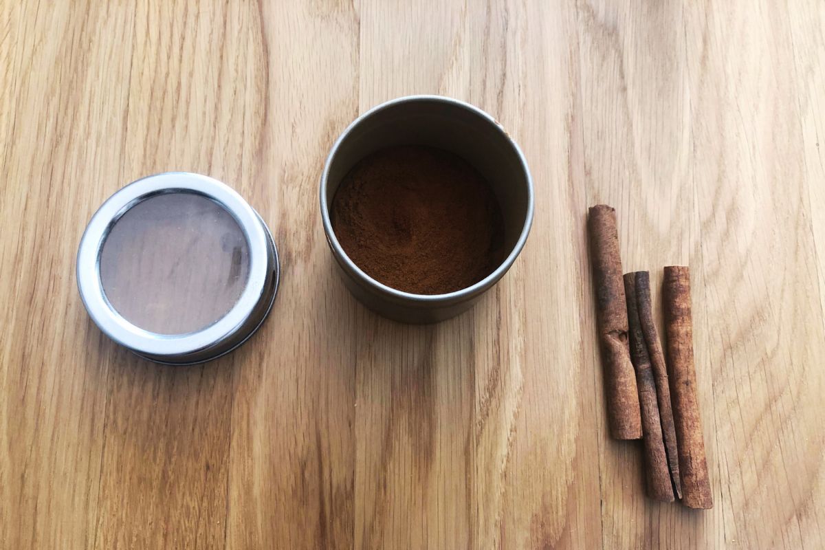 You can use both powdered cinnamon and whole sticks