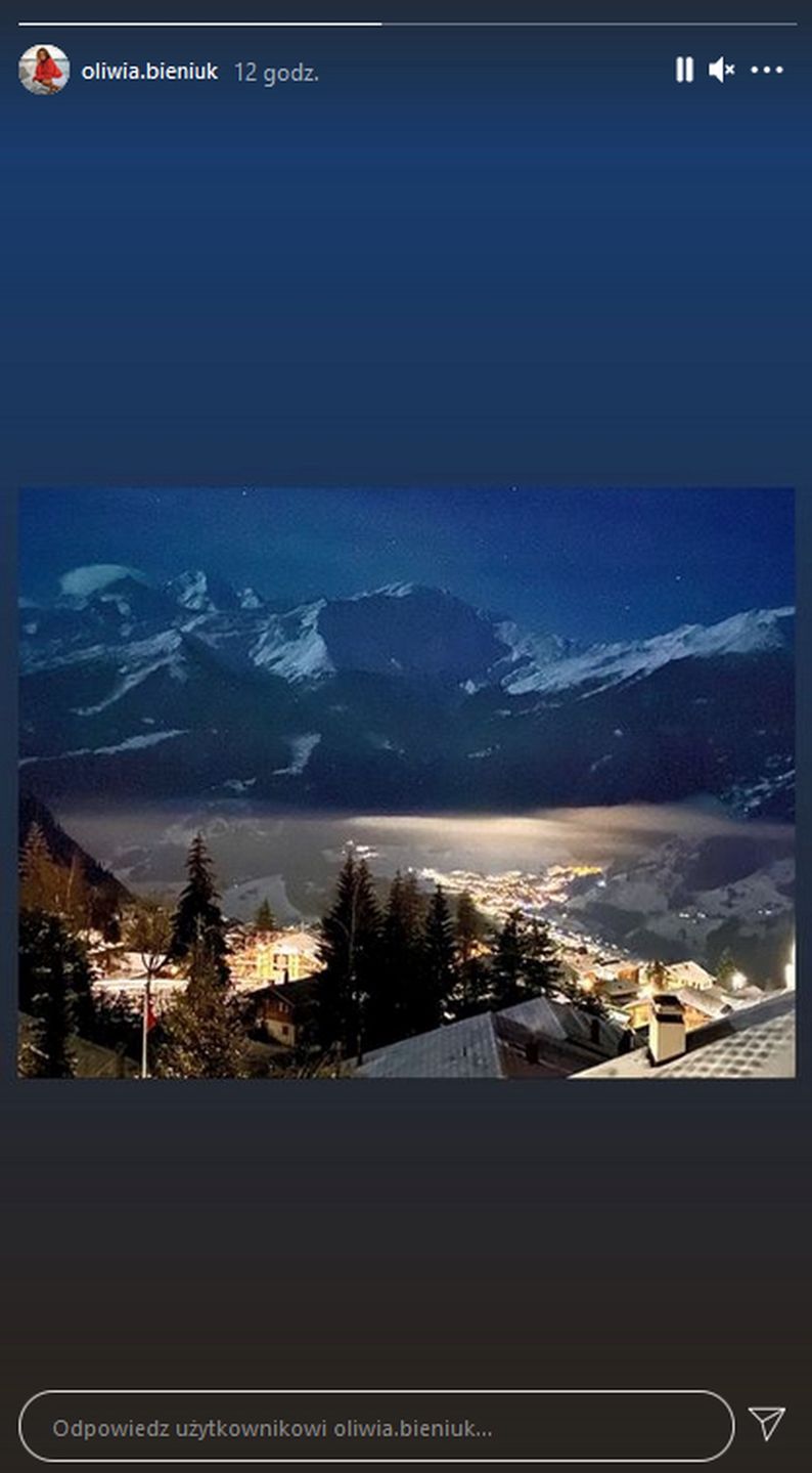 Oliwia Bieniuk chwali się feriami w Szwajcarii