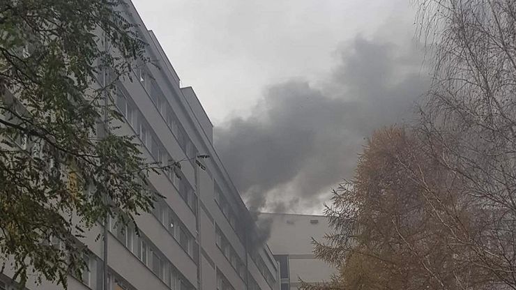 Szpital w Katowicach z powodu pożaru poniósł spore straty.