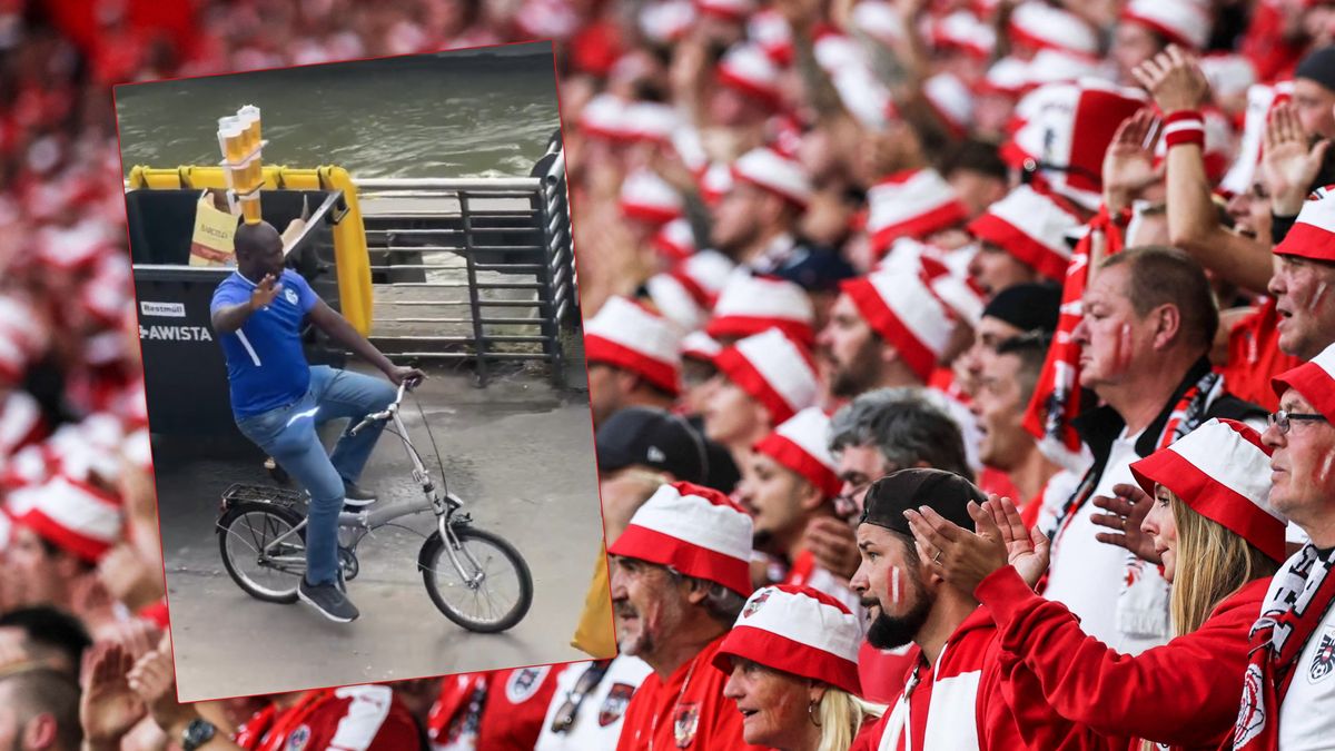 Nietypowe zdolności mężczyzny na rowerze.