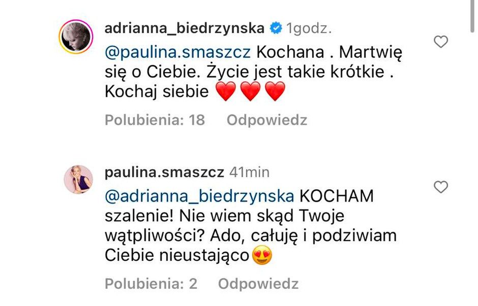 Adrianna Biedrzyńska apeluje do Pauliny Smaszcz