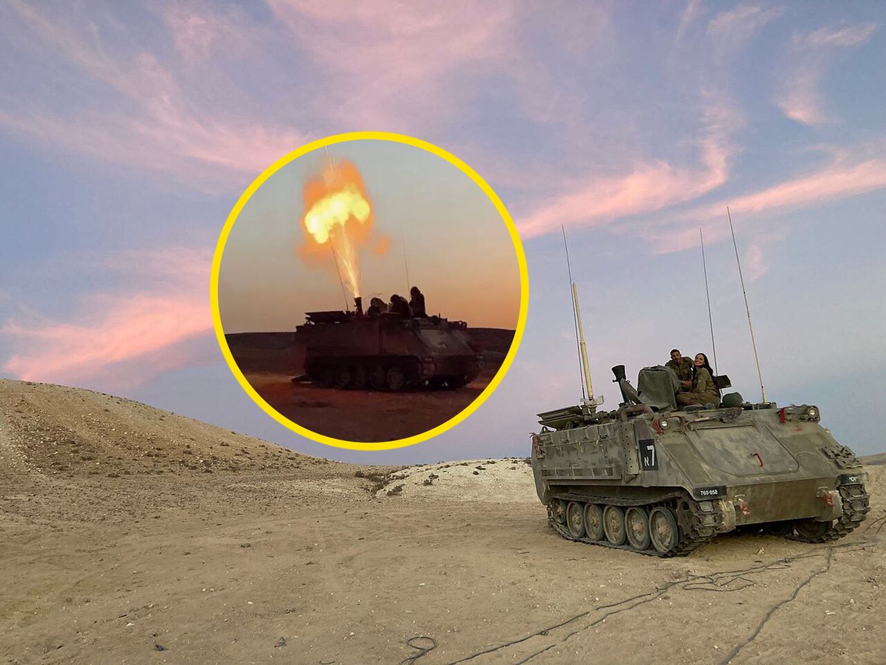 Israel fires the "Iron Sting" weapon.