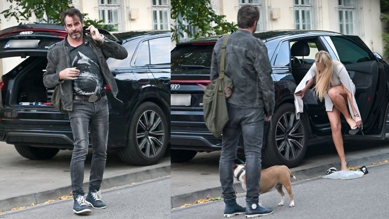 Paweł Deląg na randce z tajemniczą blondynką i jej psem