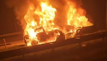 Tragedia na A1. Pierwsze sekundy po zdarzeniu. Porażające nagranie