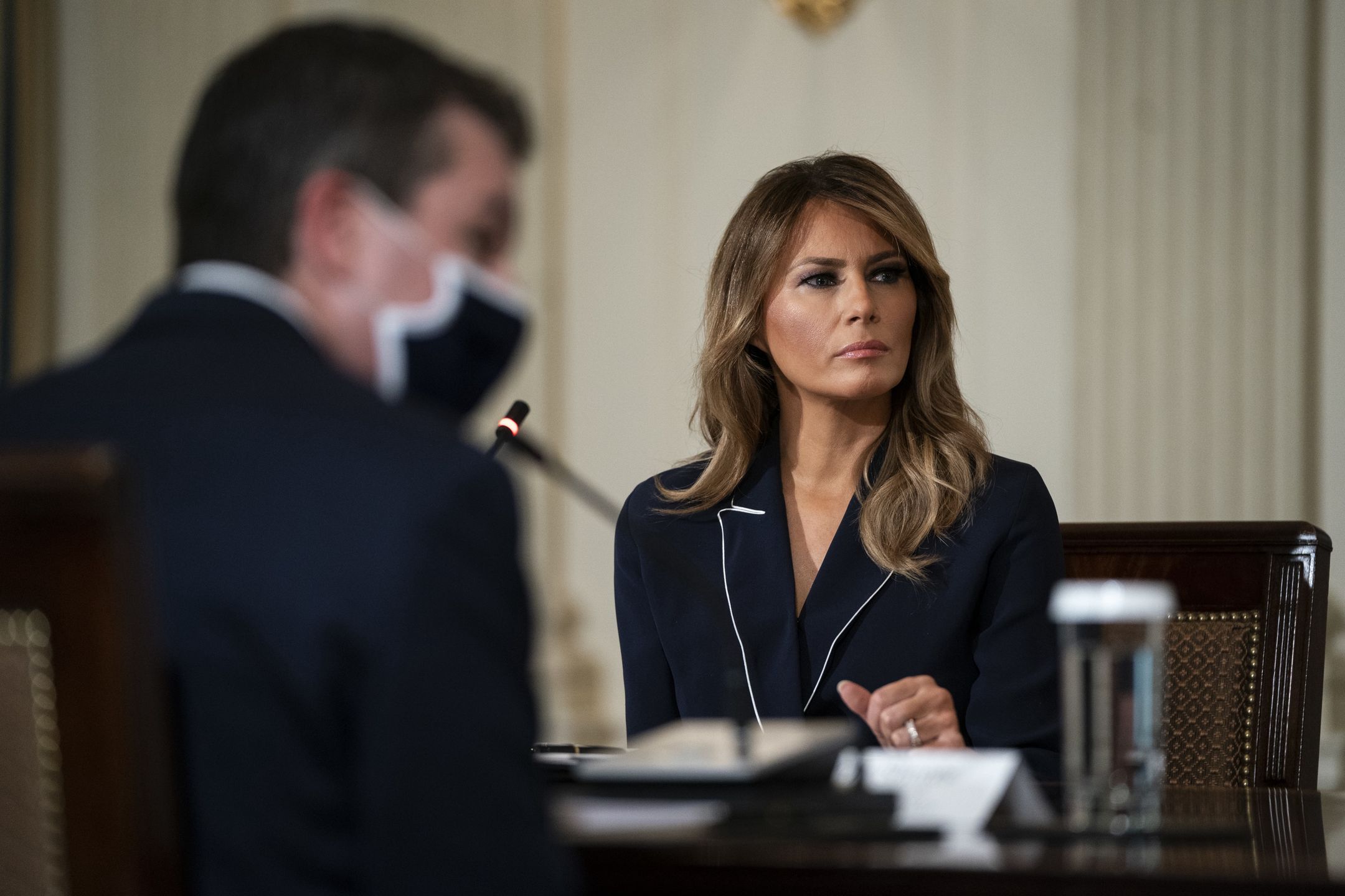 Melania Trump na spotkaniu w Białym Domu