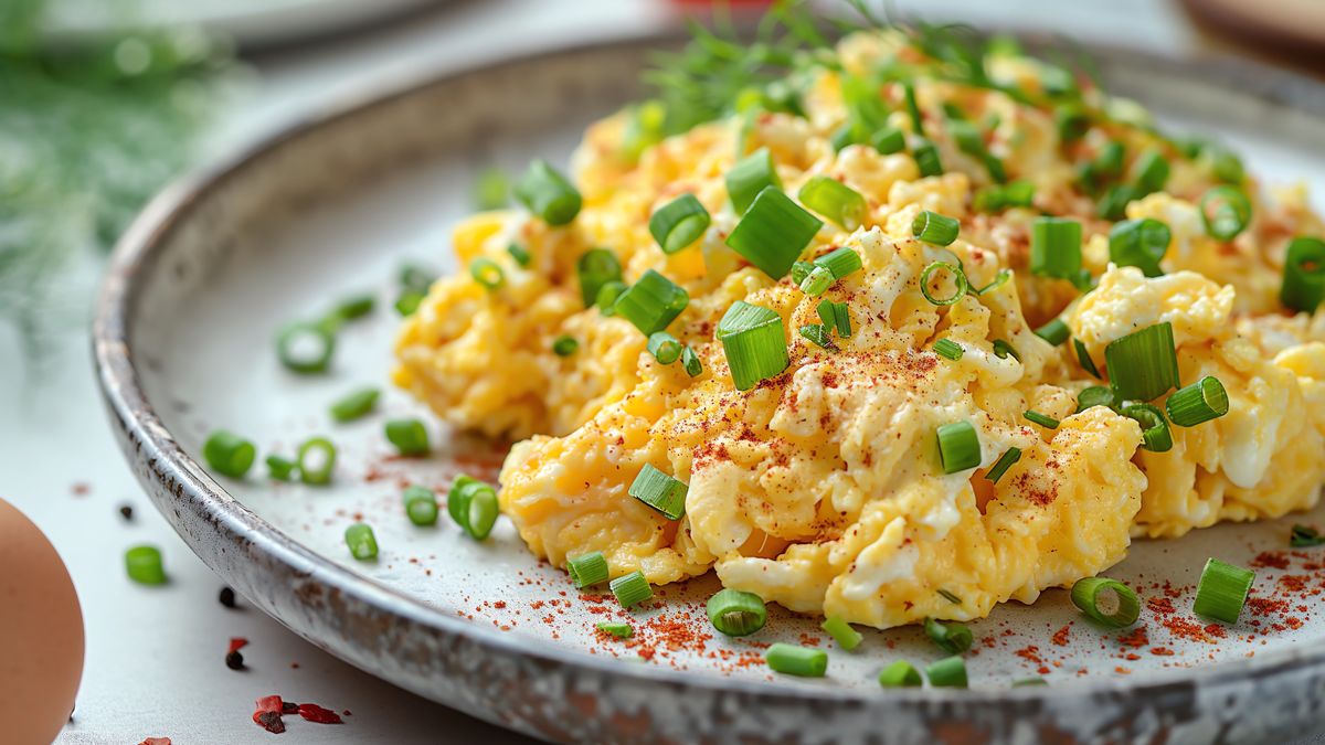 Jajecznica z kefirem jest bardziej puszysta