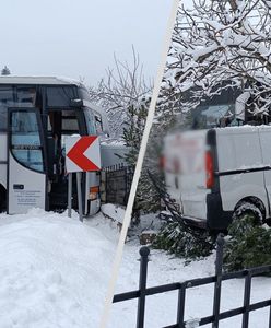 Zasypane drogi. Wypadek autokaru z dziećmi w Zakopanem