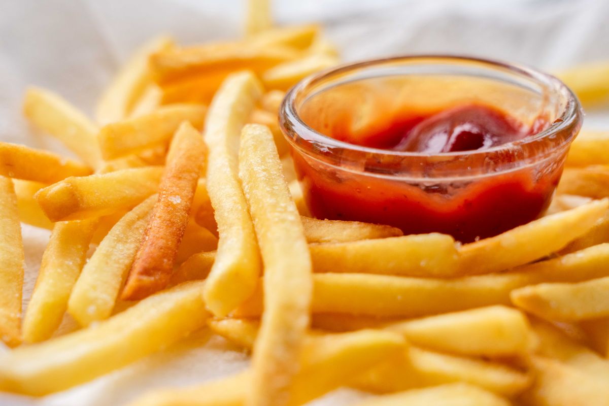 Ketchup contains a lot of sugar.