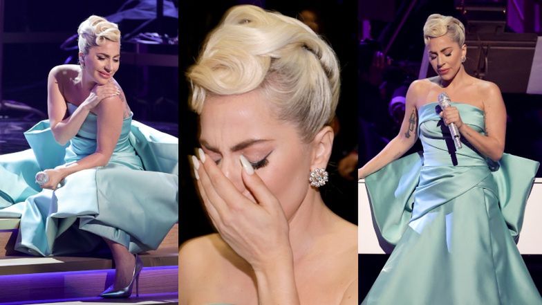 Grammy 2022. Lady Gaga PŁACZE NA SCENIE po emocjonującym występie dla Tony'ego Bennetta (ZDJĘCIA)
