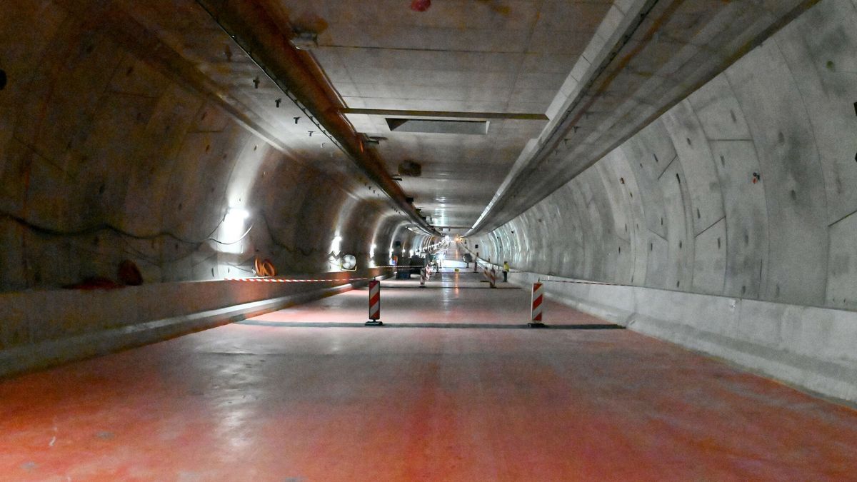 Zdjęcie z budowy tunelu pod Świną z lutego 2023 roku