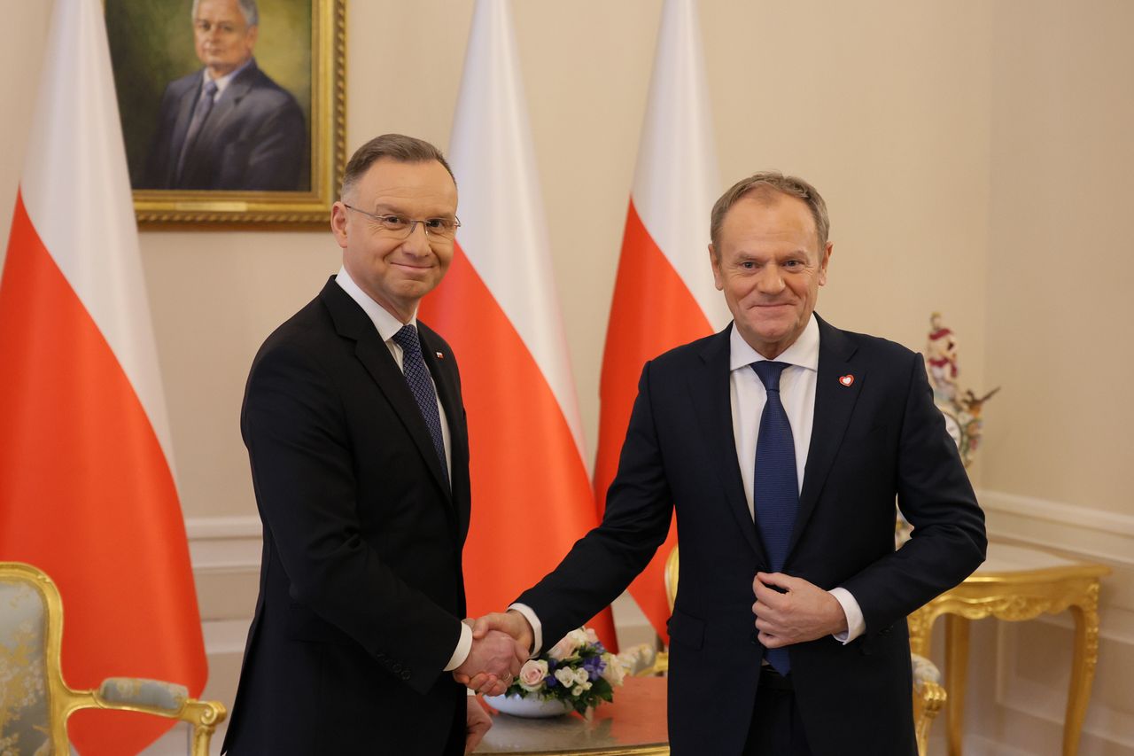 Andrzej Duda i Donald Tusk spotkali się w Pałacu Prezydenckim