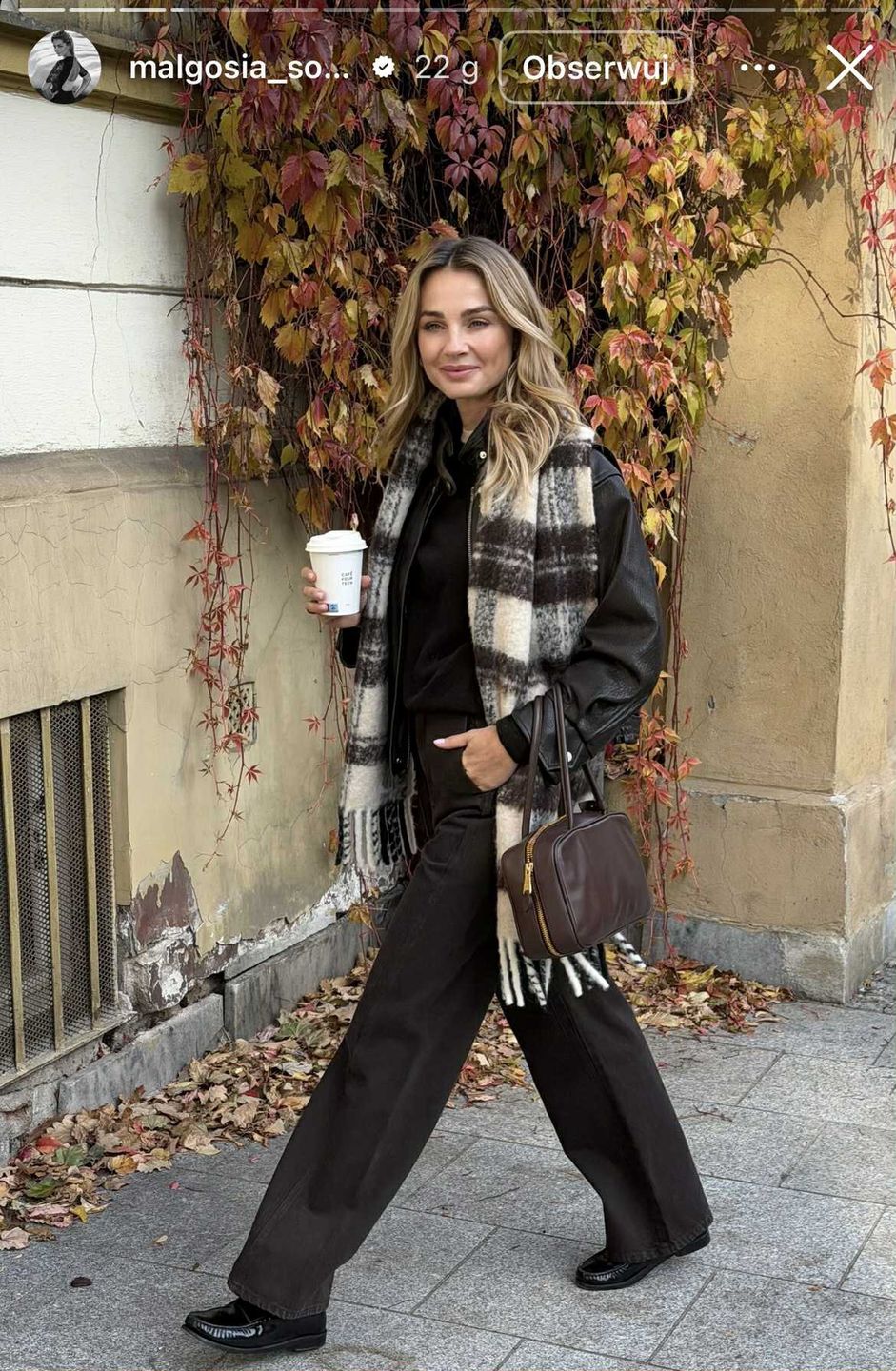 Małgorzata Socha w jesiennej stylizacji 