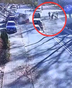 Dźwig runął na ziemię w Wieliczce. Nowe nagranie z momentu katastrofy