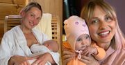Joanna Moro tłumaczy się ze zdjęcia z dzieckiem w saunie i zapewnia: "Uspokajam wszystkich: JESZCZE NIE ZWARIOWAŁAM"