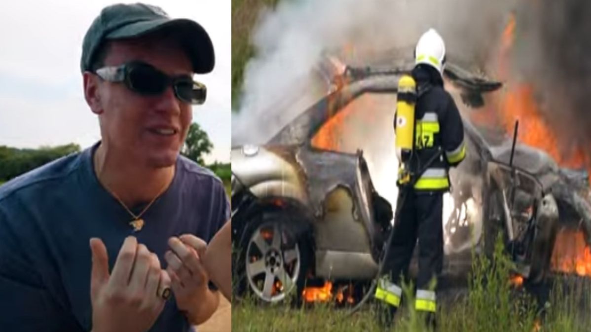 Podpalenie Audi przez Ekipę