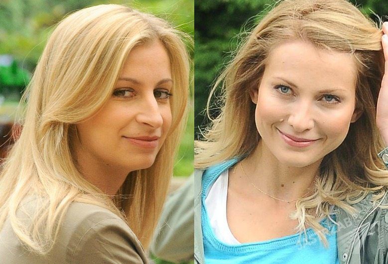 Magdalena Schejbal i Joanna Moro na planie serialu "Blondynka" [zdjęcia]