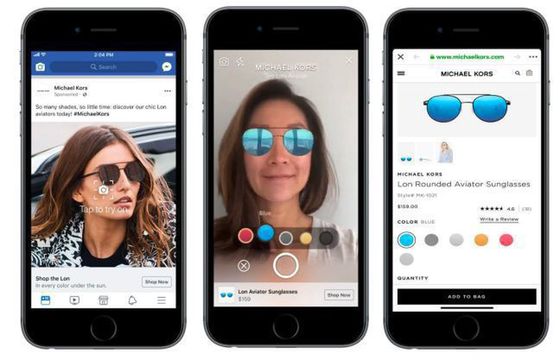 Facebook testuje reklamy w AR i wprowadza opcję zakupów w Instagram Stories
