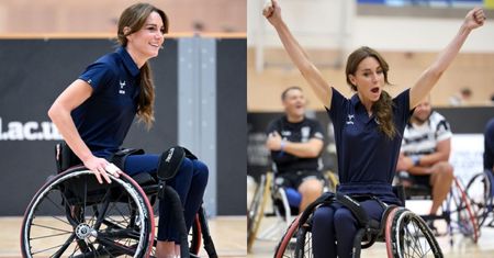 Roześmiana od ucha do ucha Kate Middleton zagrała w rugby NA WÓZKU INWALIDZKIM z osobami z niepełnosprawnościami (ZDJĘCIA)