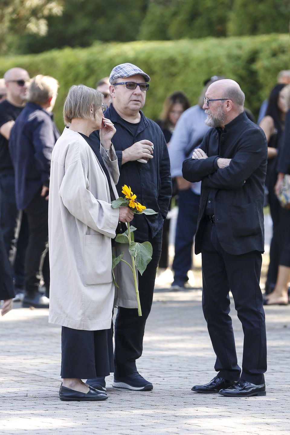 Zbigniew Zamachowski i Artur Barciś na pogrzebie Soyki