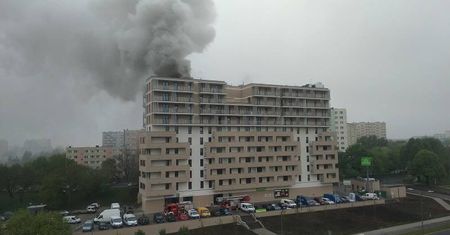 Pożar bloku przy ul. Paganiniego w Lublinie. Straty oszacowano na 1,5 miliona złotych