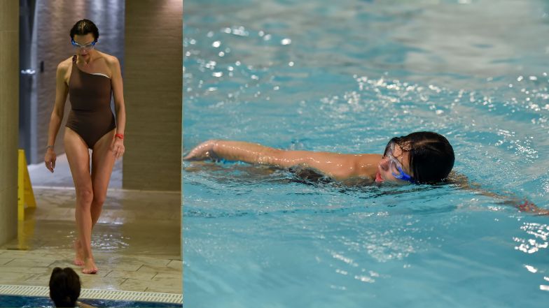 Anna Popek trenuje na basenie