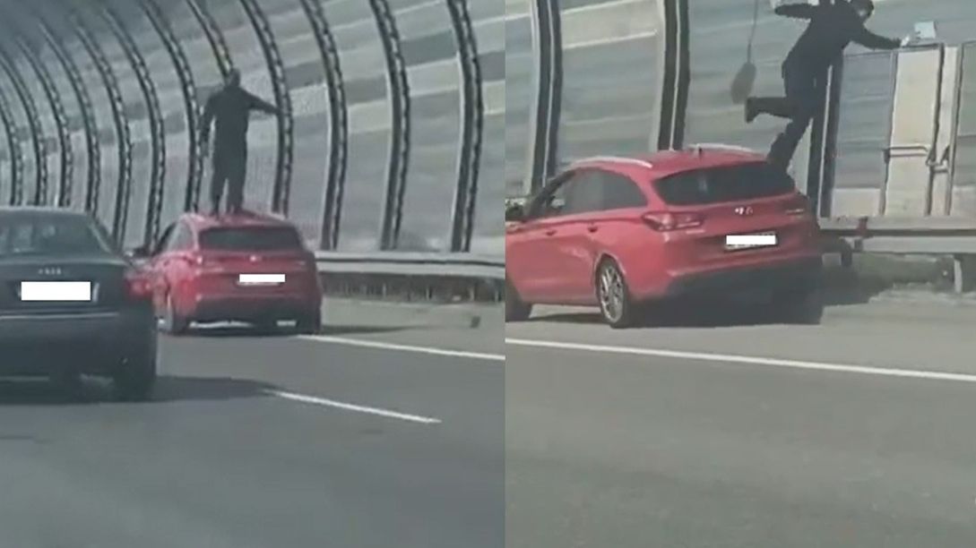 Białorusin jechał na swoim aucie i biegał nago po S8