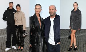 Gwiazdy na pokazie Burberry: Romeo Beckham z ukochaną, Rosie Huntington-Whiteley z Jasonem Stathamem, córka Kate Moss... (ZDJĘCIA)