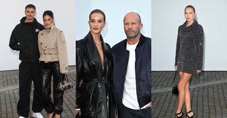 Gwiazdy na pokazie Burberry: Romeo Beckham z ukochaną, Rosie Huntington-Whiteley z Jasonem Stathamem, córka Kate Moss... (ZDJĘCIA)