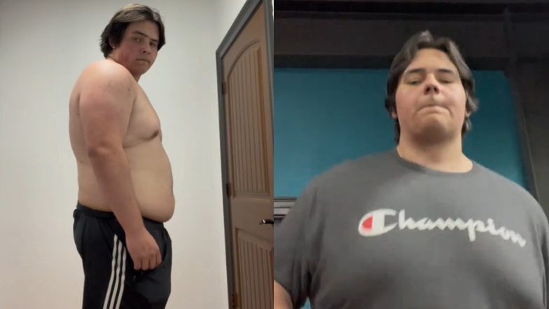 TikToker schudł 60 kilogramów. Pokazał zdjęcie "przed" i "po". Ma zupełnie inną twarz