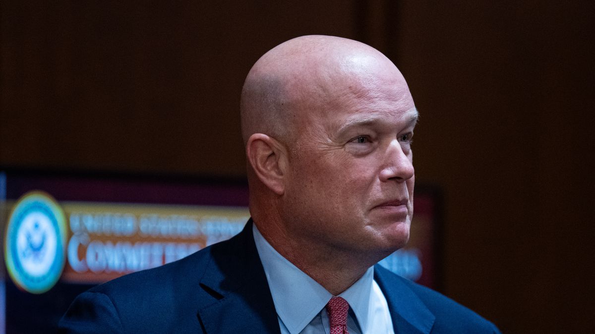 UNITED STATES - JANUARY 30: Former Acting United States Attorney General Matthew Whitaker attends the confirmation hearing for Director of the Federal Bureau of Investigation nominee Kash Patel in the Senate Judiciary Committee on Thursday, January 30, 2025. (Bill Clark/CQ-Roll Call, Inc via Getty Images)