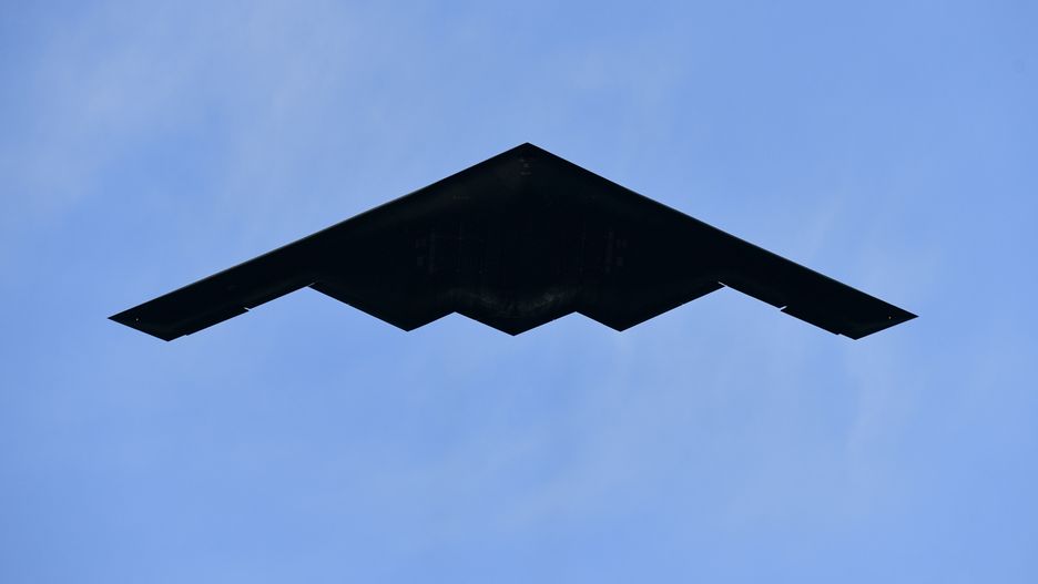 PASADENA, CALIFORNIA - JANUARY 01: A B-2 Stealth Bomber opens the 135th Rose Parade Presented by Honda on January 01, 2024 in Pasadena, California. (Photo by Jerod Harris/Getty Images)