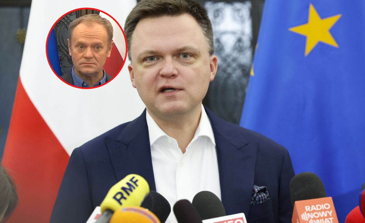  Hołownia użył tego słowa. Tusk nie krył zdziwienia